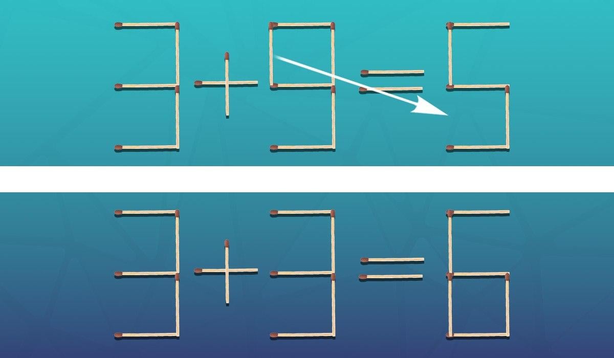 Ποιο σπίρτο πρέπει να μετακινηθεί για να είναι σωστή η ισότητα: ένας γρίφος για ιδιοφυΐες