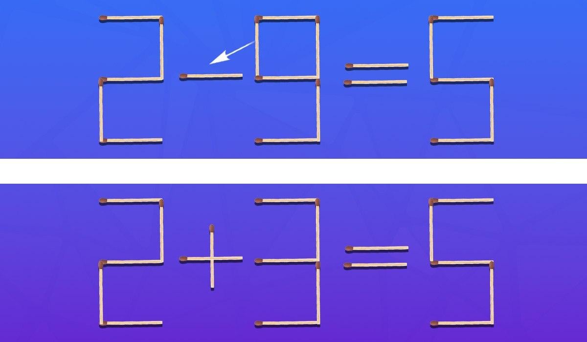 Ποιο σπίρτο πρέπει να μετακινηθεί για να γίνει η ισότητα αληθινή: ένα γρήγορο τεστ IQ