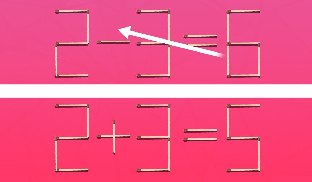 Ποιο σπίρτο είναι σε λάθος μέρος: ένα τεστ IQ σε 8 δευτερόλεπτα