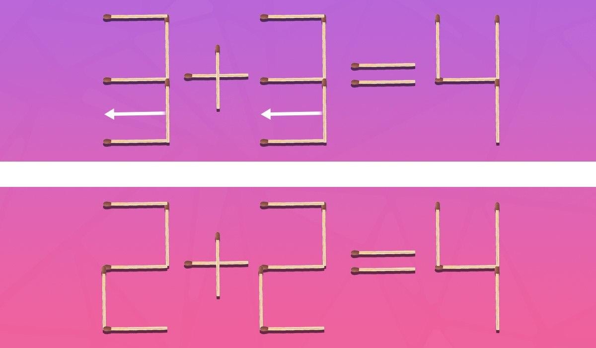 Ποια δύο σπίρτα πρέπει να μετακινηθούν για να διορθωθεί ένα λάθος: ένα γρήγορο τεστ νοημοσύνης