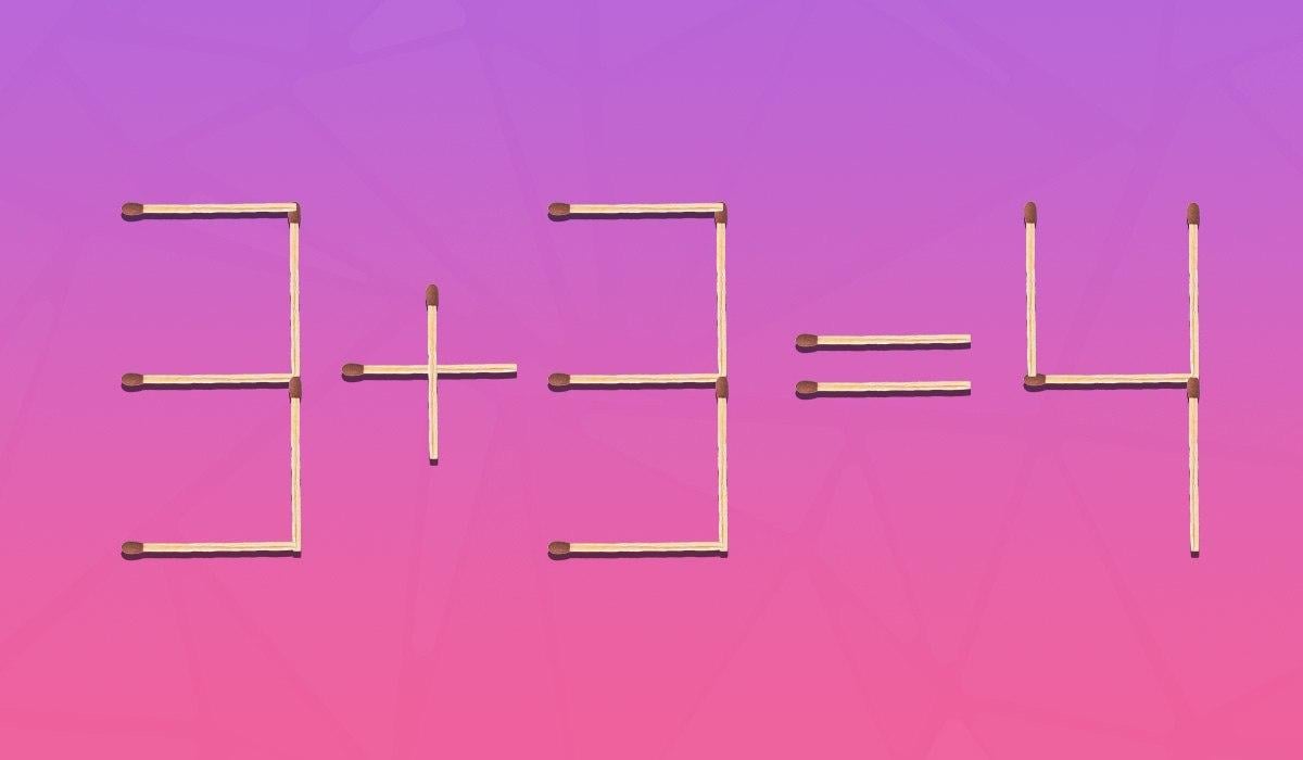 Ποια δύο σπίρτα πρέπει να μετακινηθούν για να διορθωθεί ένα λάθος: ένα γρήγορο τεστ νοημοσύνης