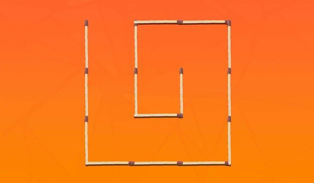 Πρέπει να μετακινήσετε 3 σπίρτα για να φτιάξετε 2 τετράγωνα: ένα πολύ δύσκολο παζλ.